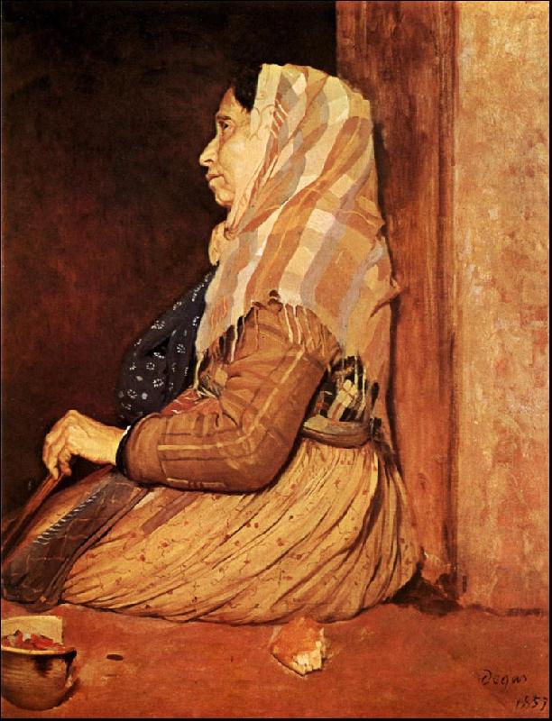 Roman Beggar Woman, Edgar Degas